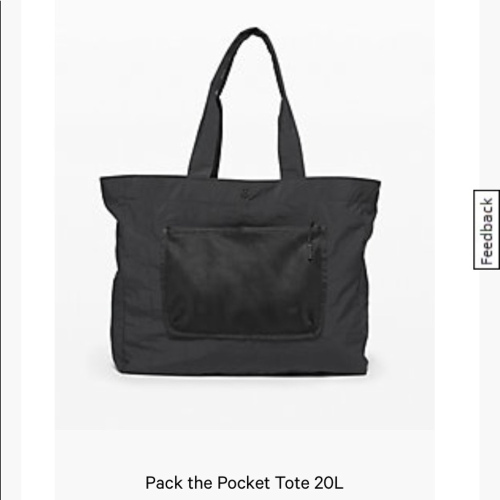 LULULEMON TOTE large 20L black like new